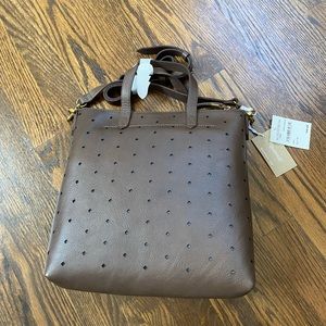 Madewell NEW WITH TAGS brown leather perforated bag